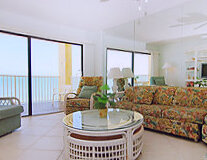 a room filled with furniture and a large window